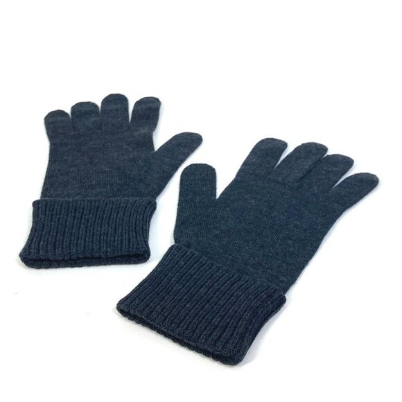 LOUIS VUITTON Gon Petit Damier gloves LV logo gloves wool Gray Based/Blue Based - Picture 1 of 5
